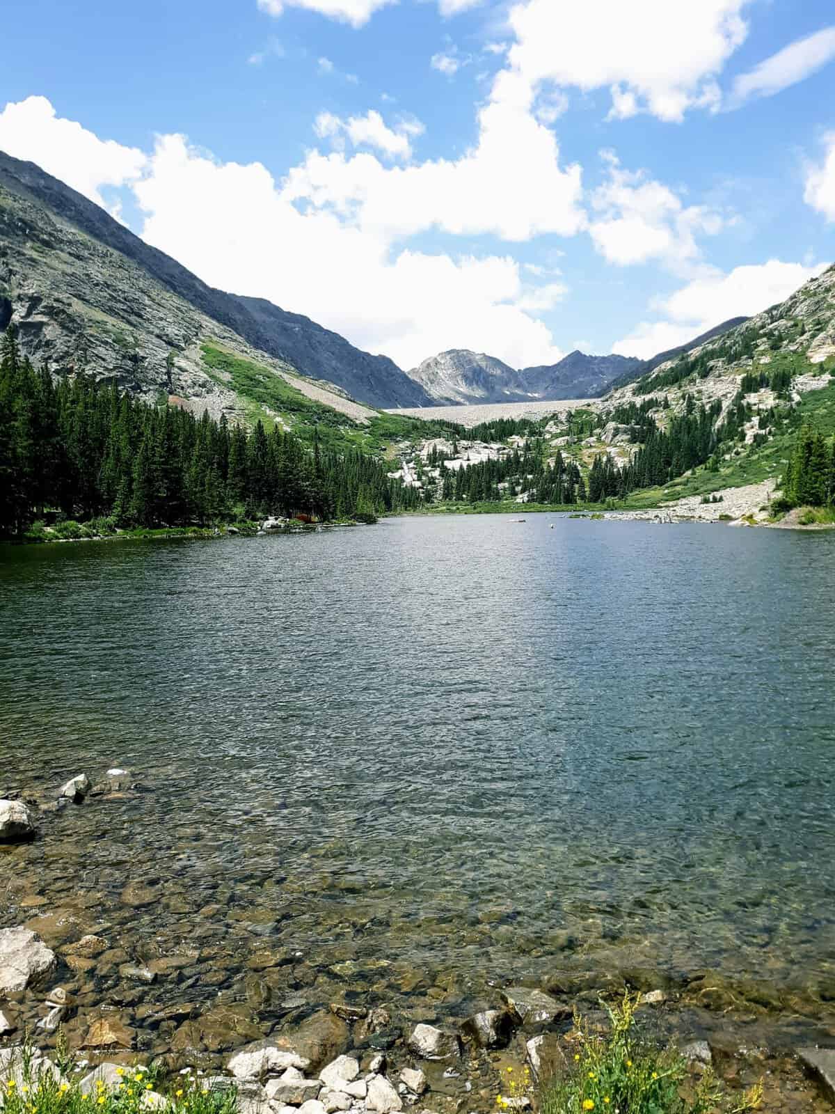 Blue Lake alpine hike near Fairplay Colorado, stunning mountain scenery